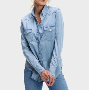 Sarah Alexandra Western Shirt Lonesome Dove In Denim